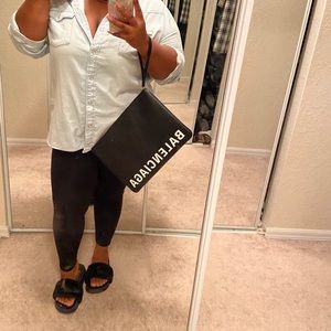 Brand new Balenciaga logo cash pouch wristlet